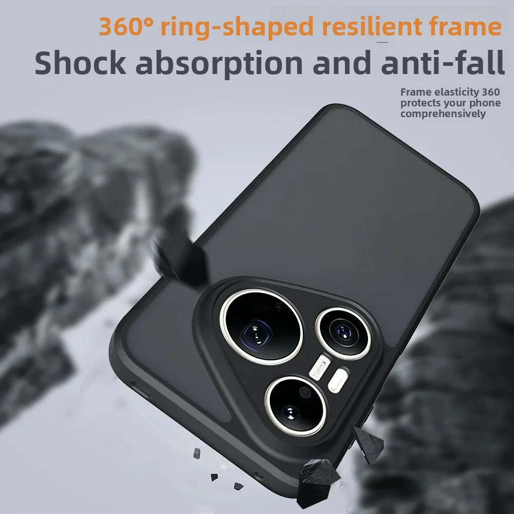 Sleek Frosted Soft Frame TPU Shockproof Case - Ultra-Thin Design