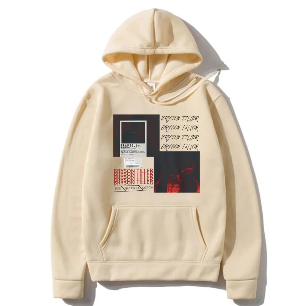 Rapper Bryson Tiller T R A P S O U L Music Album Print Hoodie Men's Oversized Sweatshirt Male Hip Hop Fashion Vintage Streetwear