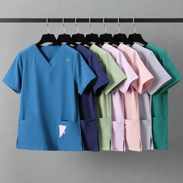 Short Sleeve Medical Scrubs Women Summer Thin and Light Fabric Elastic Medical Uniforms nurse scrubs sets medical scrubs