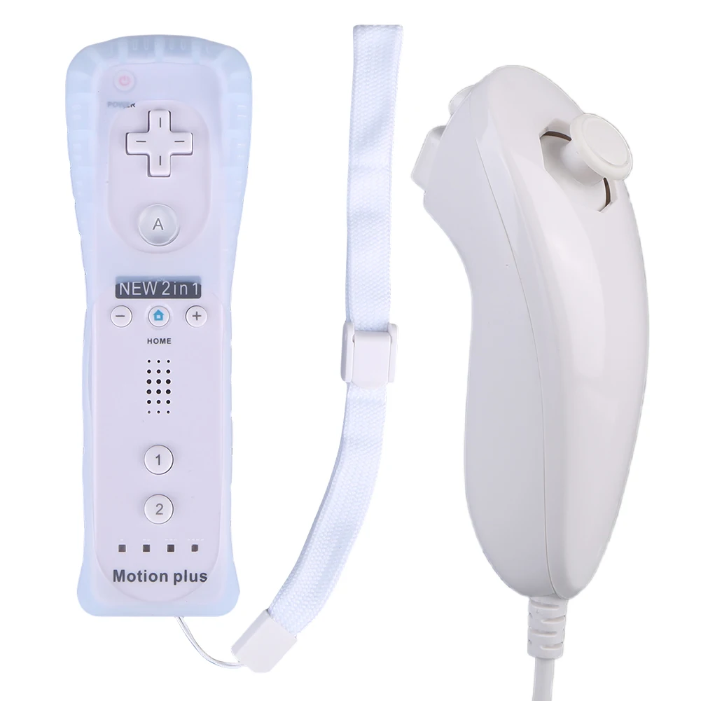 2 in 1   Nunchuck Ʈѷ   ÷  ̽ƽ  е ü, Wii/Wii U  