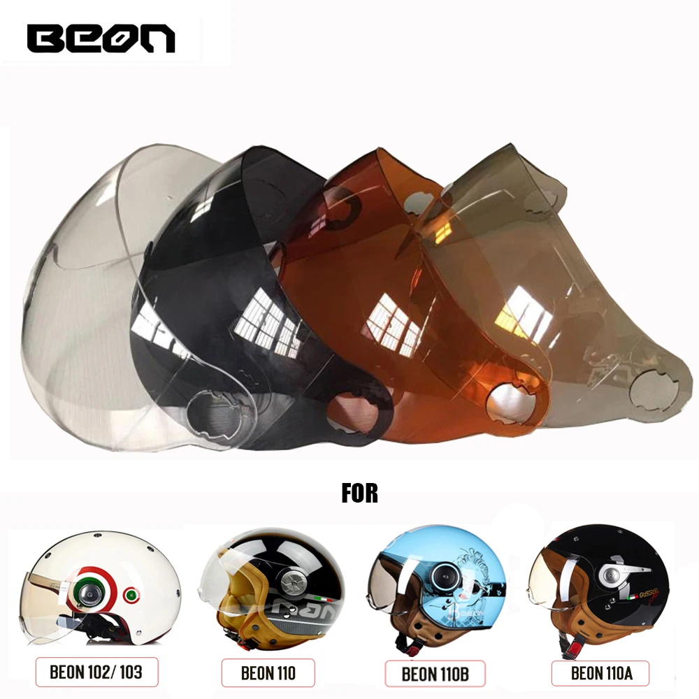 Beon Motorcycle Half Helmet Visor Windproof Shelter Helmets ...