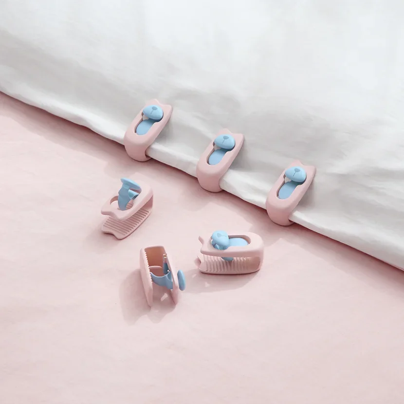 

6X Quilt Duvet Cover Gripper Bedding Comforter Corner Clips Fix Holder