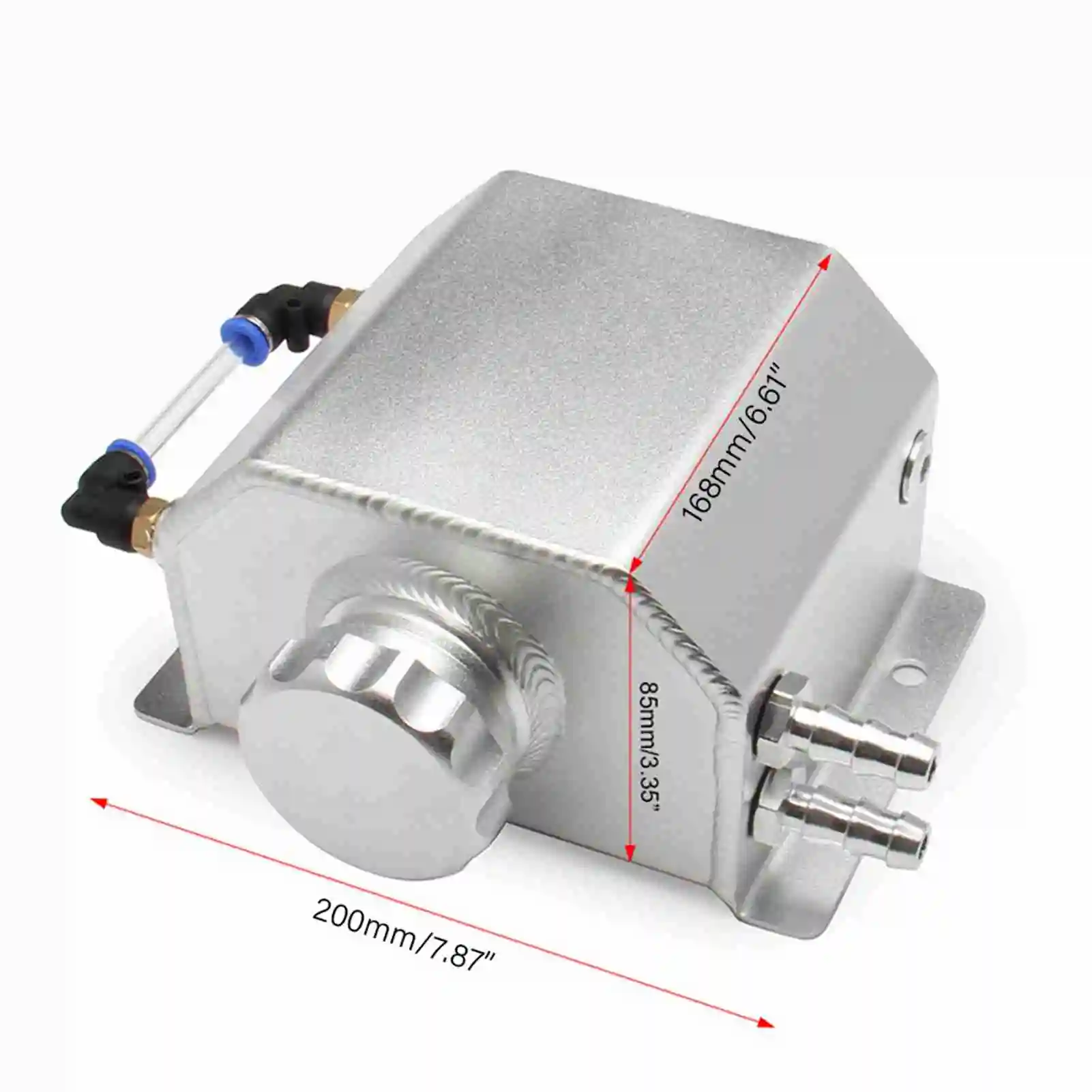 Aluminum Coolant and Oil Reservoir Tank with Drain Plug