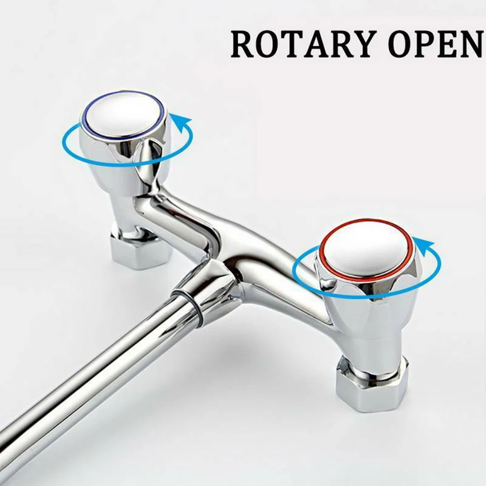 

Faucet Handle Tap Handle Sprinklers 2 Handwheels + 2 Screws ABS+iron Faucet Handle Silver Tap Handle 100% Brand New