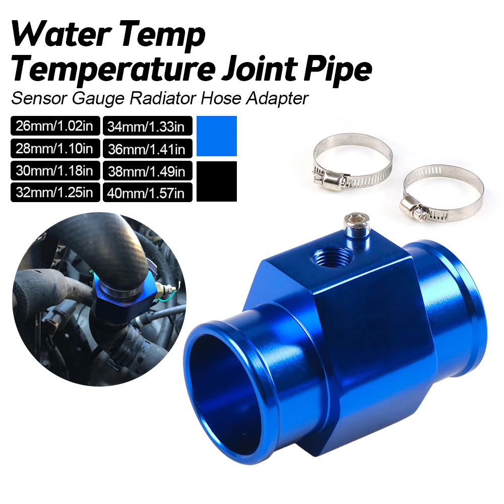 

Water Temp Temperature Joint Pipe Sensor Gauge Radiator Hose Adapter Size 26mm / 28mm / 30mm / 32mm / 34mm / 36mm / 38mm / 40mm