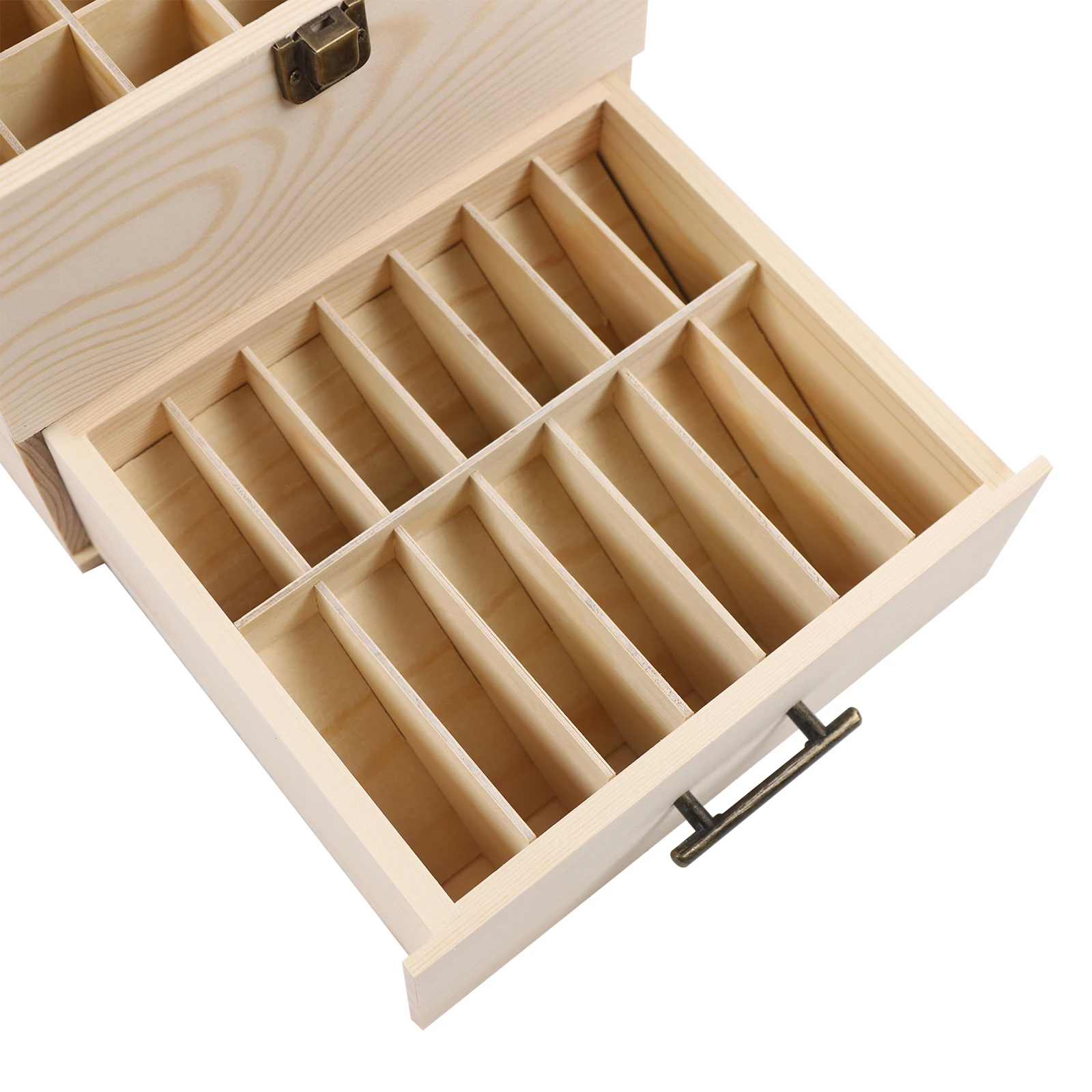 Wood Essential Oil Box 59 Grid Wood Essential Oil Box Essential Oil Packaging Box High Quality 3 Layer Essential Oil Box 6