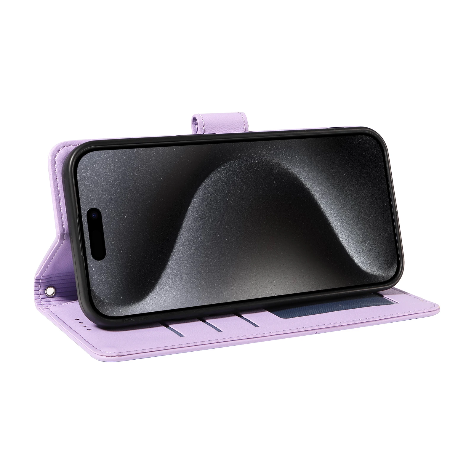 3D Dog Pattern Leather Wallet Flip Phone Case