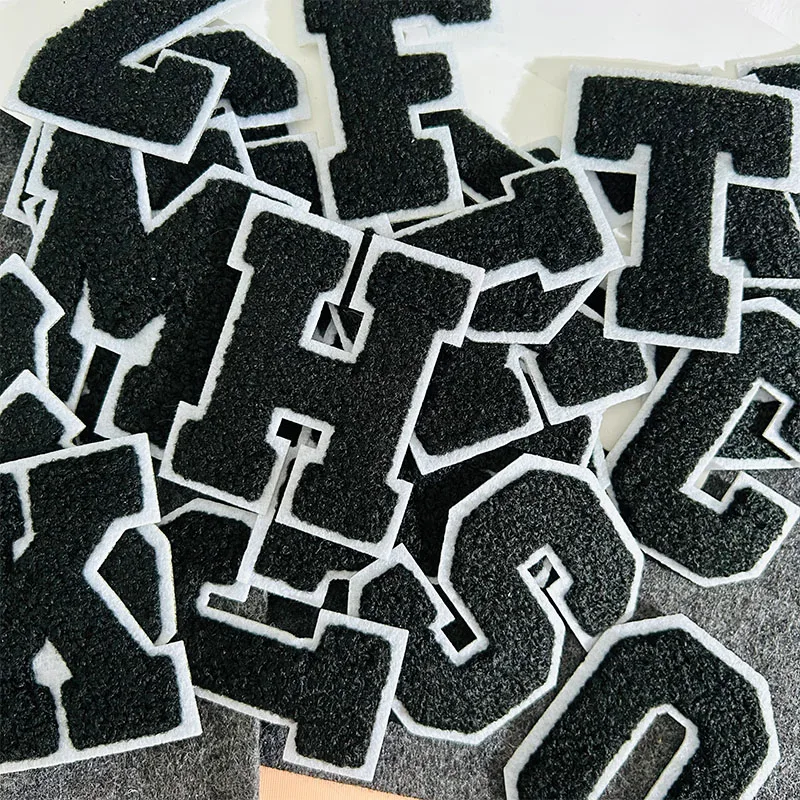 7cm Iron on Letter Patch Felt Towel Chenill Embroidery Patches DIY Jeans jacket sweatshirt Clothings Accessories