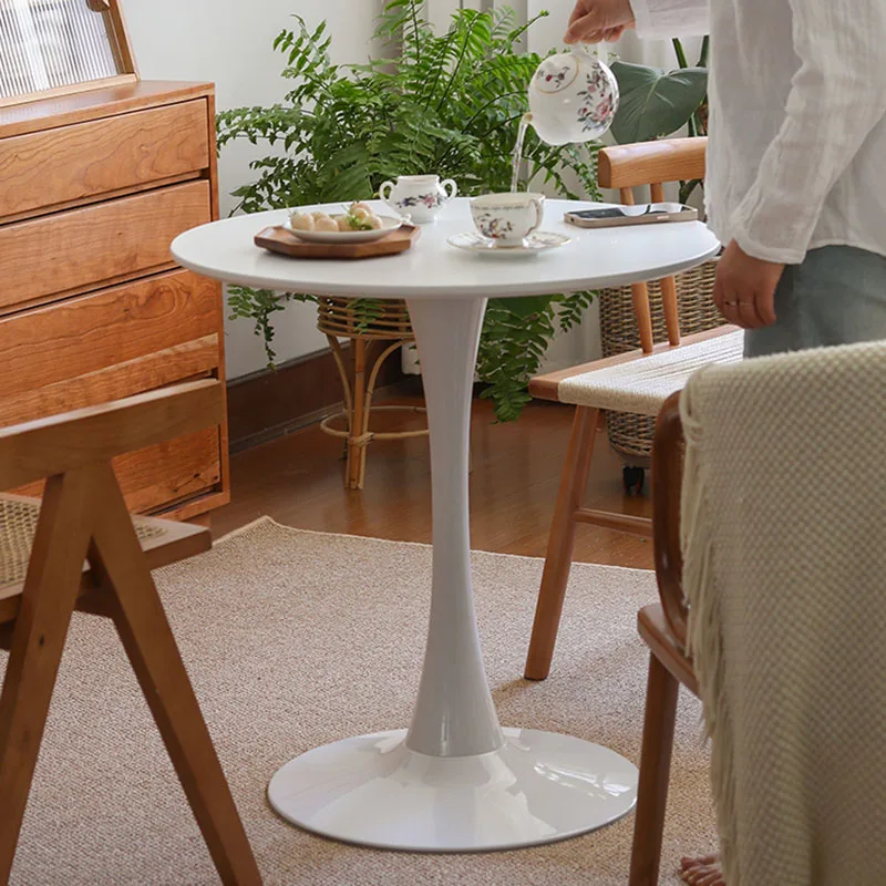 Living Room White Nordic Coffee Table Round Small Dining Tea Farmhouse Tables Basses Centre Stolik Kawowy Modern Furniture