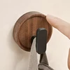 New Style Walnut Robe Hook Clothes Coat Hanger Household Decoration Rustproof Wooden Towel Hook Bathroom Accessories WB8135 5