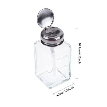 Dispenser a Pompa Vuoto in Vetro Ricaricabile per Smalto, Detergente Unghie, Strumenti per Manicure e Trucco, Contenitore per Liquidi