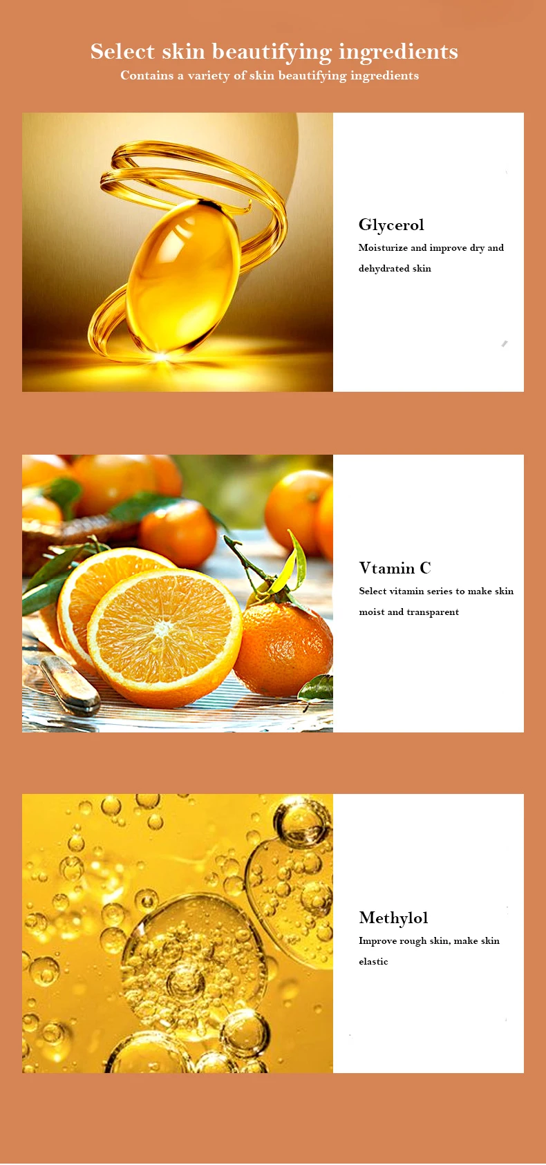 BIOAQUA Vitamin C Serum For Face Moisturizing Brightens Skin Repair Smooth Facial Essence Serum Facial Care Skincare Products