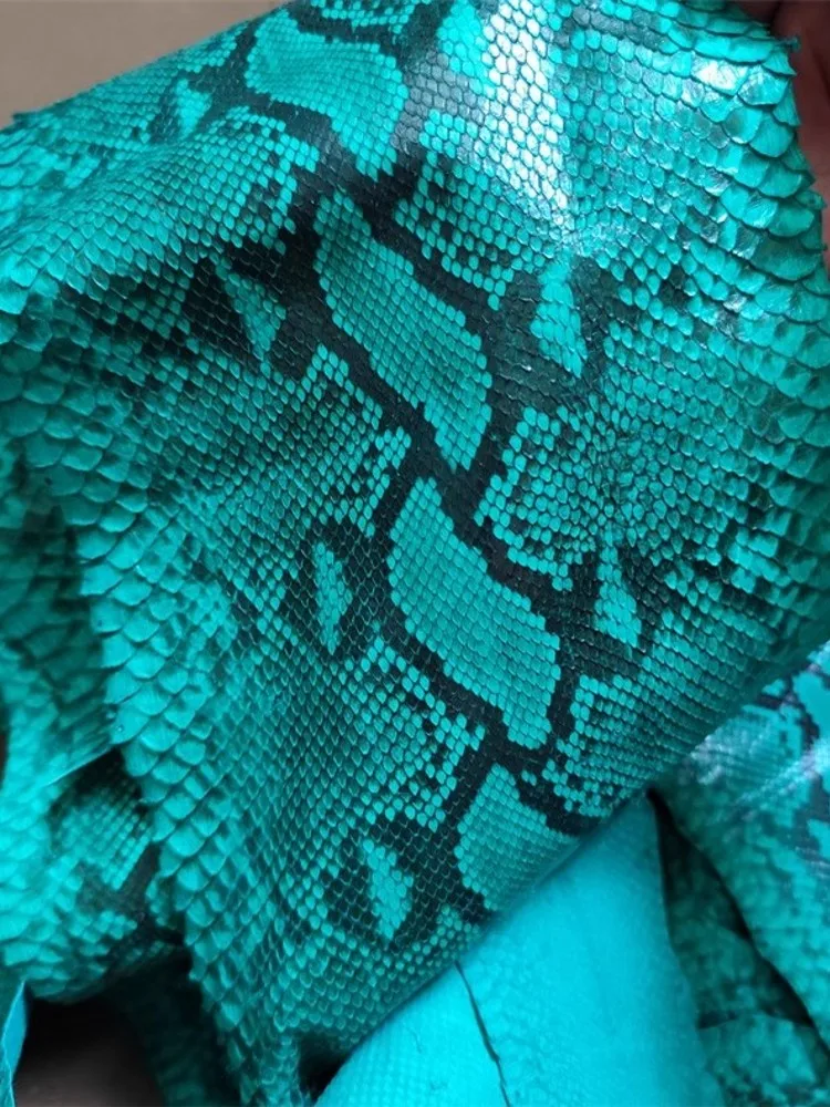 New Color Python Skin Genuine Leather Material DIY Wallet Accessory Small Piece Leathercraft Soft Leather Fabric