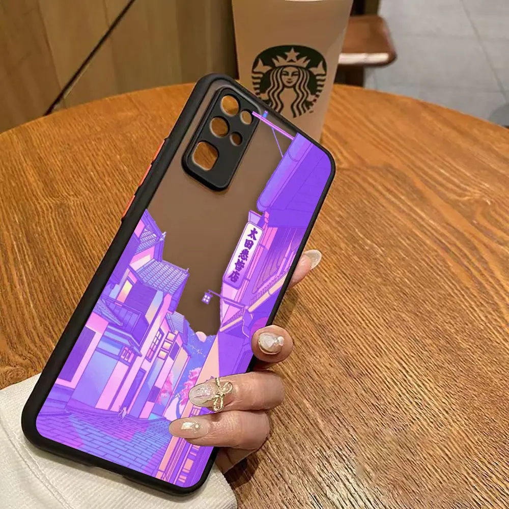 thumbnail image 1 of Funda mate para HONOR 70 50 30S 30 20 8X 9A 9X PLAY 4T X7 X8 X9 X10 5G V40 Funda Anime japonés pintado a mano paisaje de casa, 1 of 5