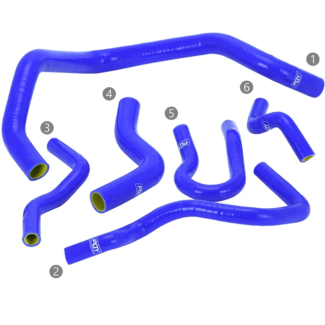 6 Pcs Silicone Radiator Coolant Hose,Silicone hose kit For Honda CIVIC