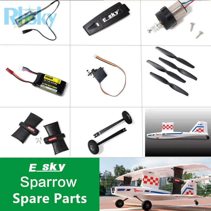 ESKY Sparrow RC Запчасти для самолетов моторчик с пропеллером шасси сервозарядное устройство пульт дистанционного управления навес крыло кронштейн и т. д.