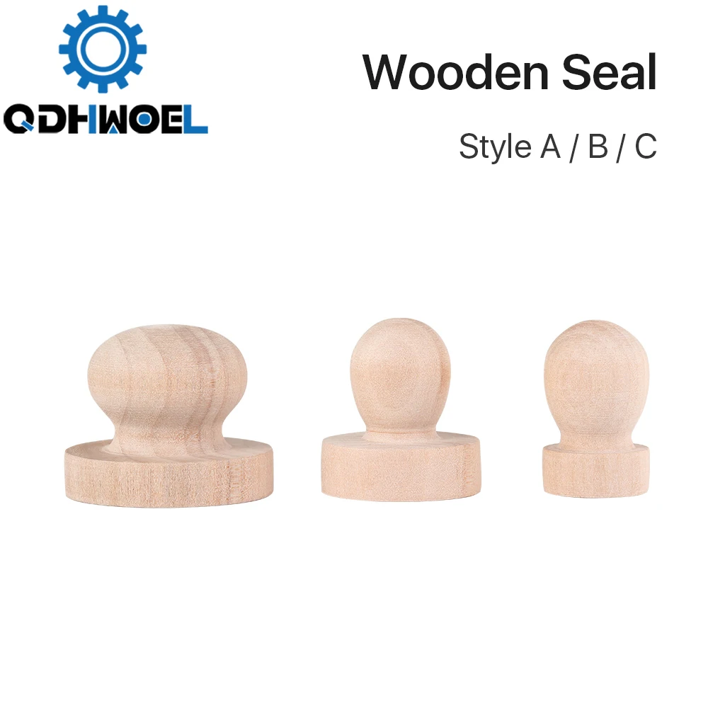QDHWOEL DIY 목재 도장 레이저 조각 재료, CO2 조각 레이저 기계용 목재 스탬프, DIY 선물 액세서리