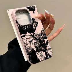 Retro Butterfly Lace Phone Case - Elegant Design for Xiaomi 14 (FE - P0997)