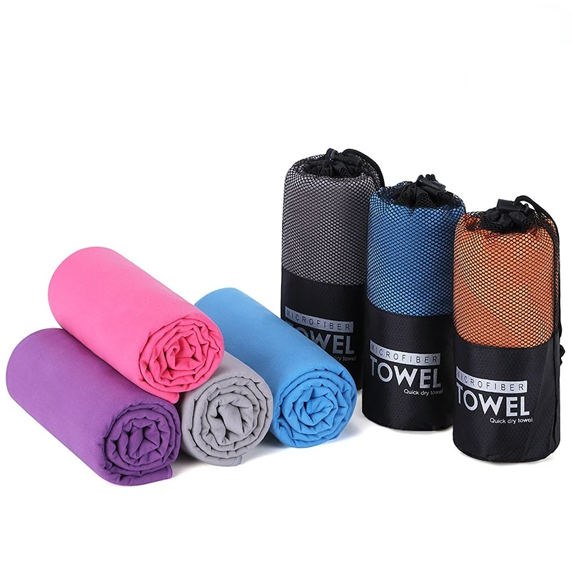 Quick Drying Sports Towel Double Sided Velvet Absorbent Fast Swimming