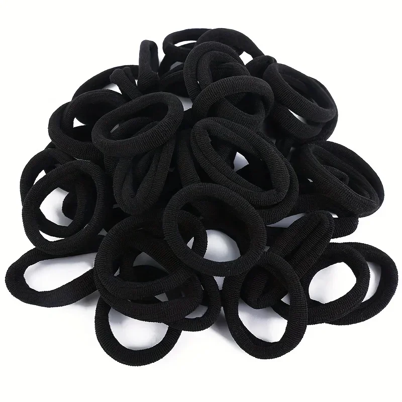 High Elastic Hair Bands For Girls Black Hairband Rubber