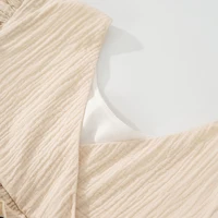 2024 Cotton and Hemp Girls summer retro short sleeved color blocked dress loose casual dress, 320006KLP 4