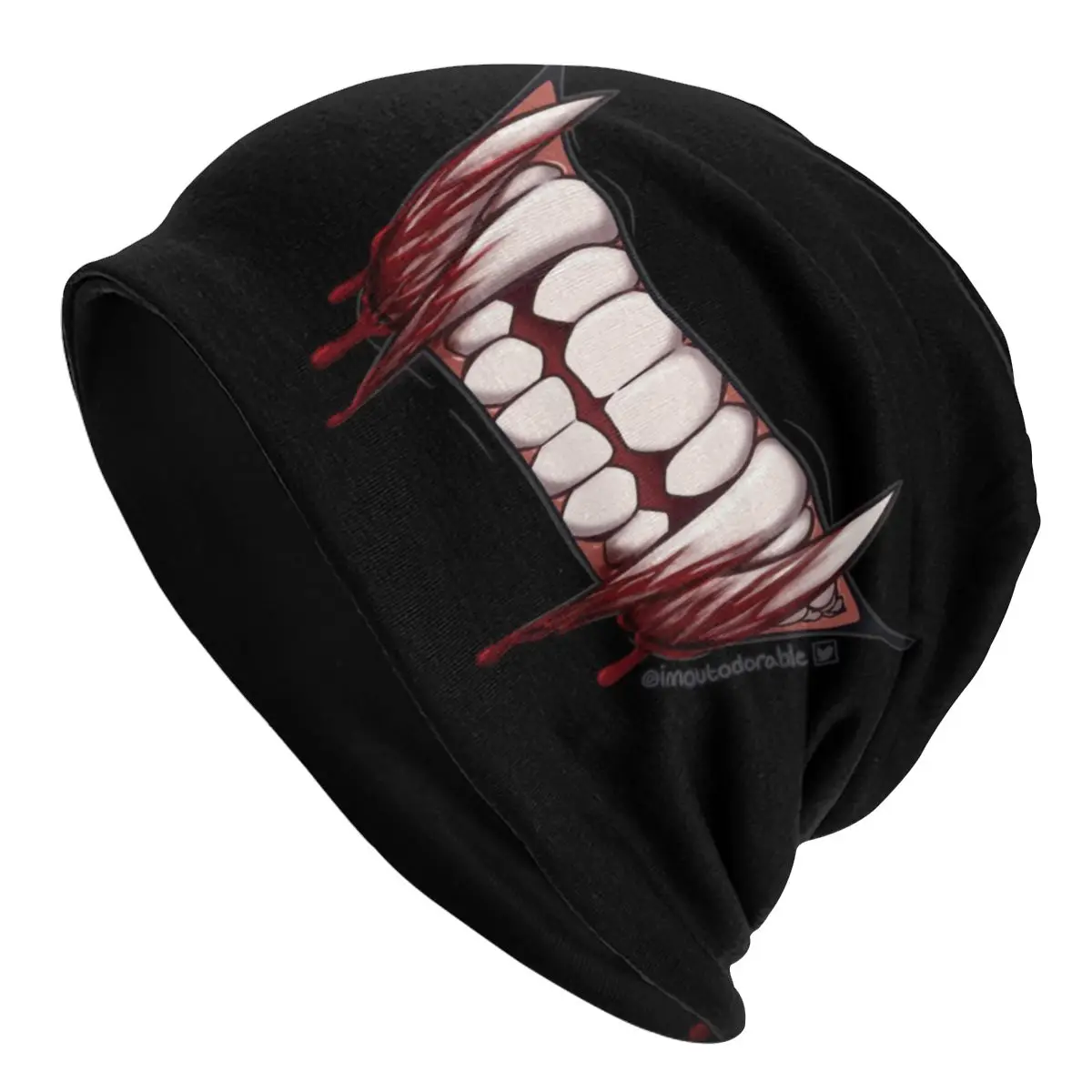 

Bloody Vampire Monster Fangs Beanies Caps Men Women Unisex Fashion Winter Warm Knitted Hat Adult Spooky Demon Bonnet Hats