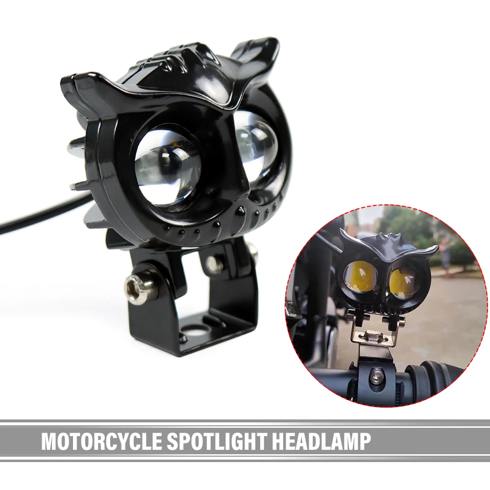 

Fog LED Light White/Amber DC 12-85V Owl Auxiliary Spotlight for eBike Car ATV Buggy Car Motorcycle Spotlight Headlamp