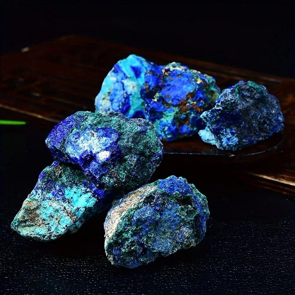 アズライト マラカイト 共生 鉱物 標本 原石 天然アズライト鉱石とマラカイト共生石鉱物標本、レイキヒーリングと家