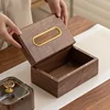Black Walnut Tissue Box Household Creative Magnetic Cover Suction Paper Box Luxury Restaurant Table Kleenex Storage Box Ashtray 1