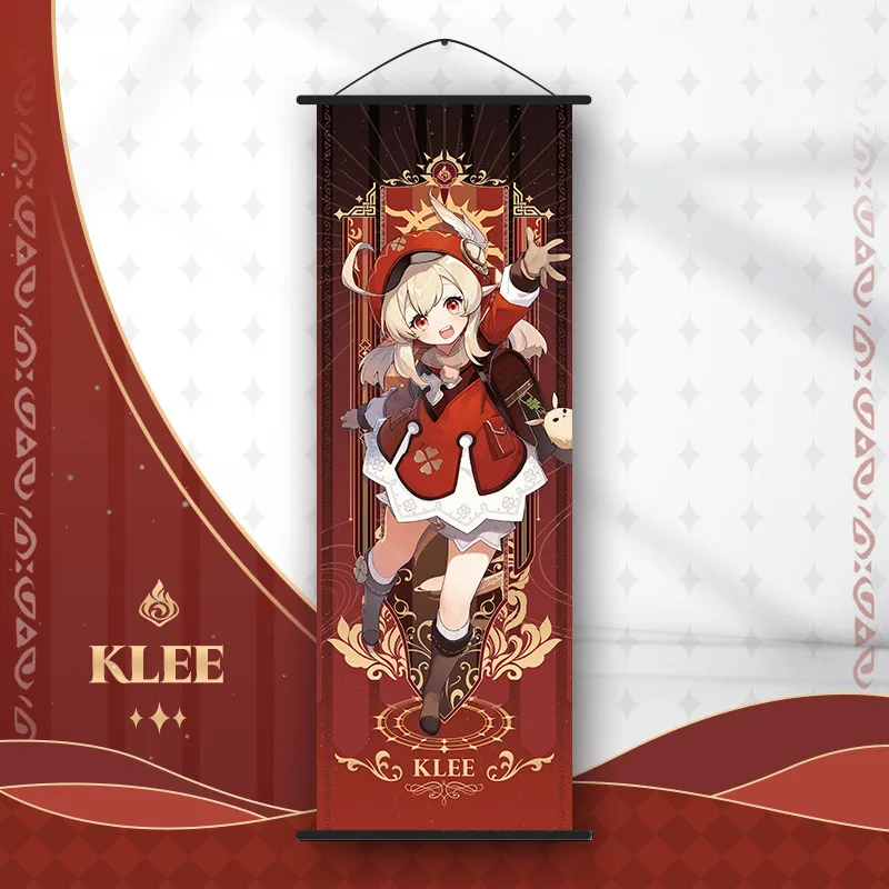 Genshin Impact Scroll Canvas Painting - Anime Wall Art Home Decor