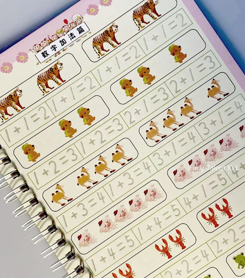 

Paining Math Learn English Book Chinese Copybooks Learning Education Books for Kid School Books for Reuse Writing Work for Child