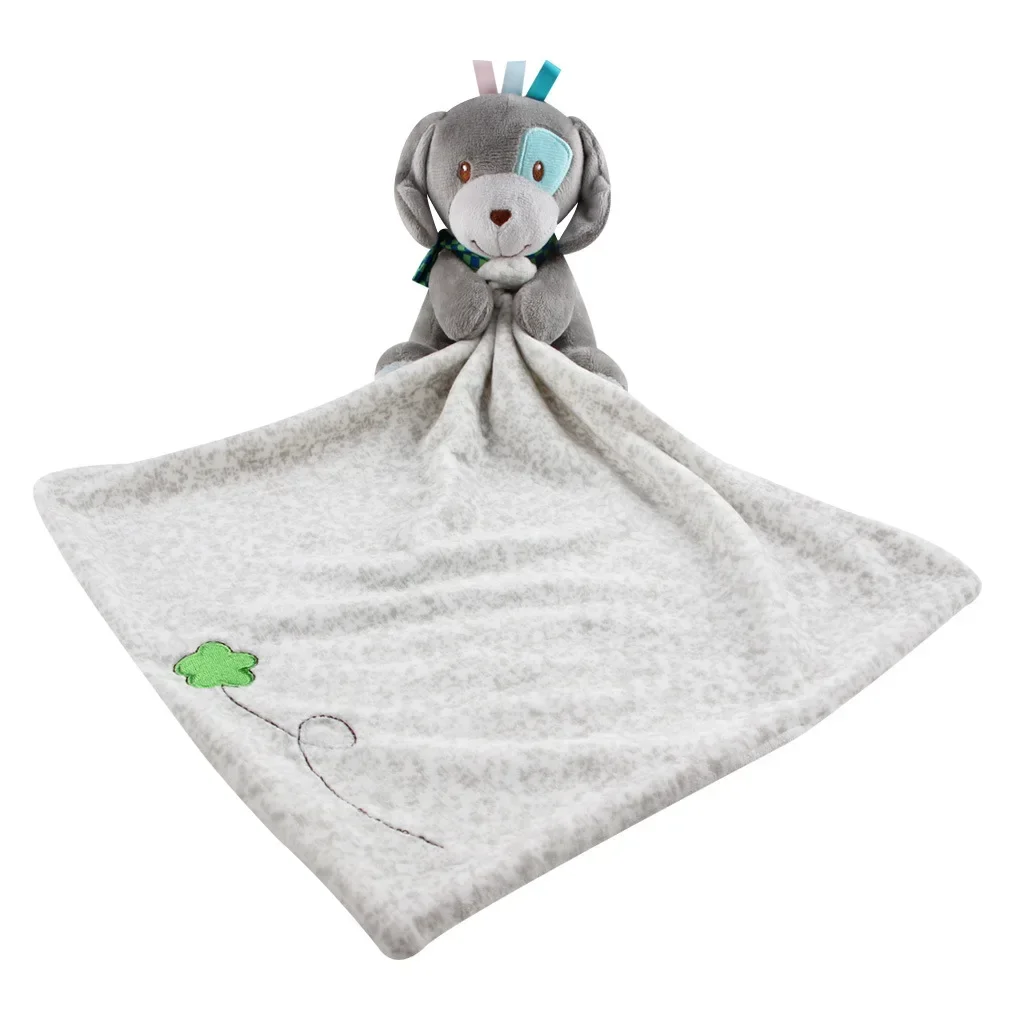 Newborn Baby Plush Stuffed Toys Cute Animal Blanket Comforter Elephant Soothe Appease Sleeping Towel Baby Gift 3
