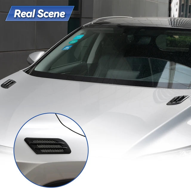 Adesivi Decorativi Auto A Branchie Di Squalo - 2 Pezzi ABS, Nero, 22.5x8 Cm, Copri Graffi Parafango - Foto 5