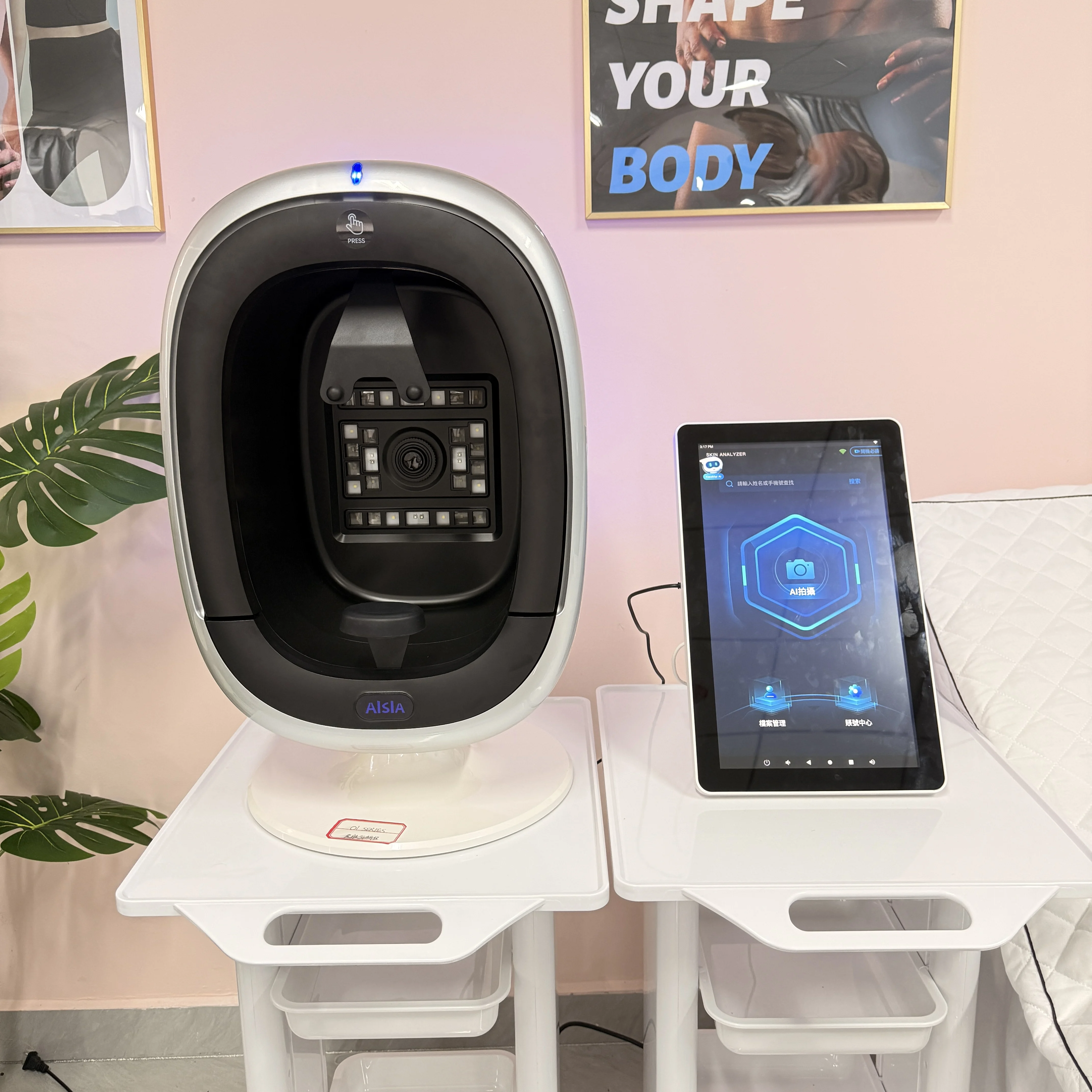 Analyseur de peau facial 3D AI MYOslim O1, détection des problèmes de peau, diagnostic, analyse professionnelle à 8 spectres, équipement de salon de beauté