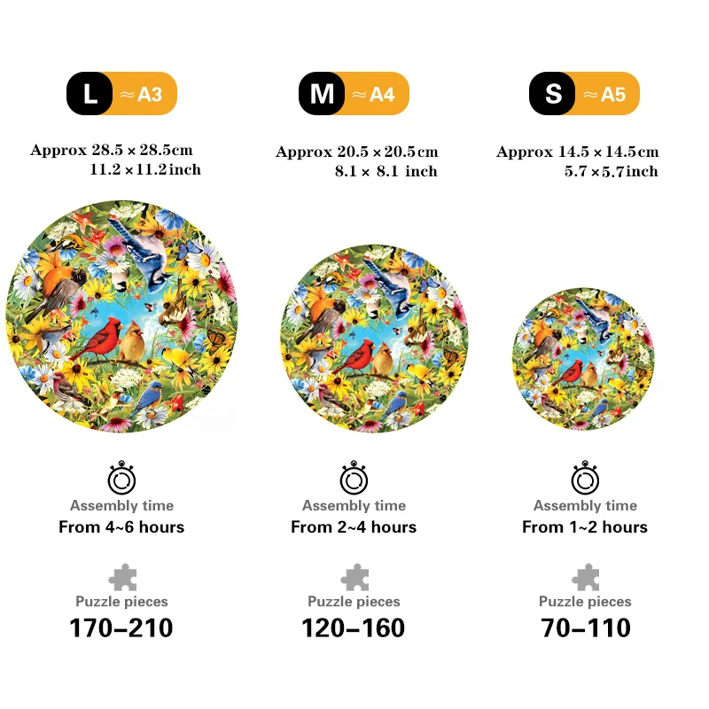 Birds Wooden Jigsaw Puzzles Art Unique Animal Shaped Pieces Stress Relieve Toys DIY Leisure Game for Family Home Decor