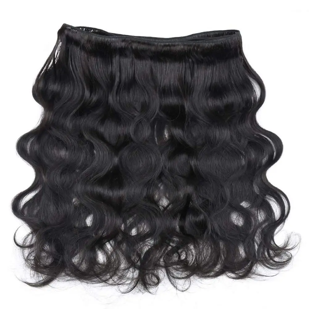 Human Hair 3 Bundles with Closure Body Wave Brazilian Human Hair Bundles with 4x4 Lace Frontal Closure Human Hair Extension