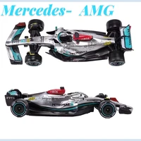 Bburago 1:43 2022 F1 Mercedes-AMG W13 #44 Hamilton #63 George Russell Alloy Toy Car Model Super Formula Die Cast Model 1