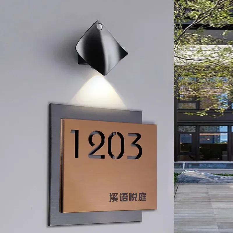 Customize Sign Stainless Steel Modern Door Plaque Office Plate Shop Signage House Number Personalize Name Address house number signs house numbers number plate door signs house wall plaques