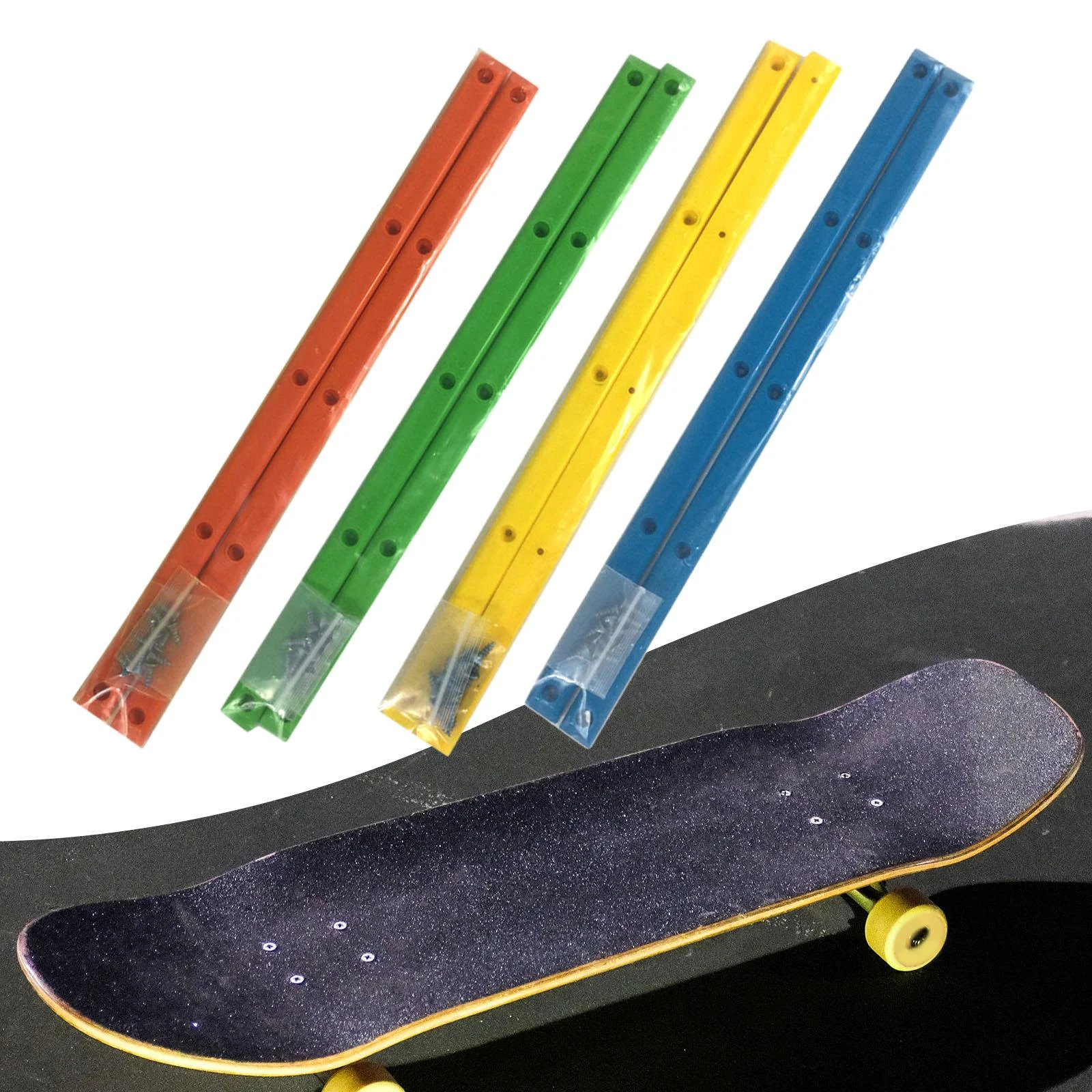 Verslaving Bandiet Duplicaat 2 stuks rand beschermende strips dek longboard anti botsing montage  schroeven bescherming skateboard rails voor outdoor sportborden| | -  AliExpress
