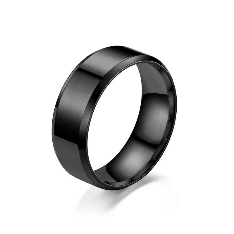 7 mm Matte Silver-Tone Stainless Steel Classic Ring