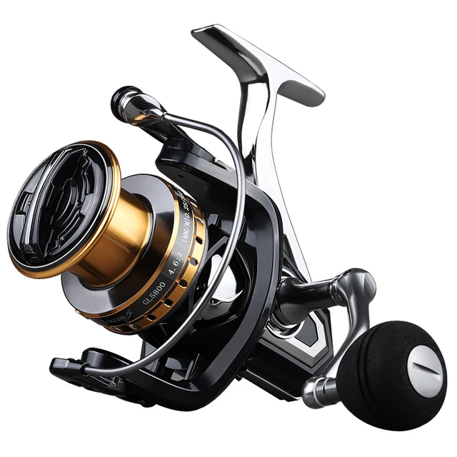 Fishing Reel GL2800-7800 Series 5+1BB Metal Reel 12KG Max Drag