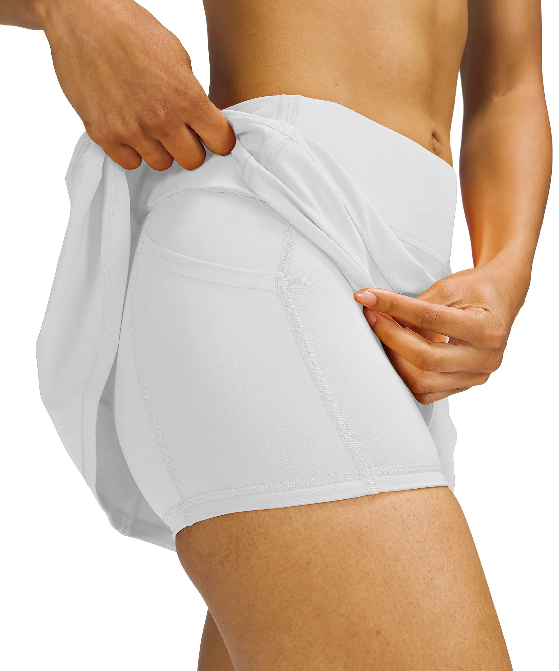 Women's Pleated Workout Tennis Skirts with Pockets Activewear Golf Sports Skort Built-in Shorts