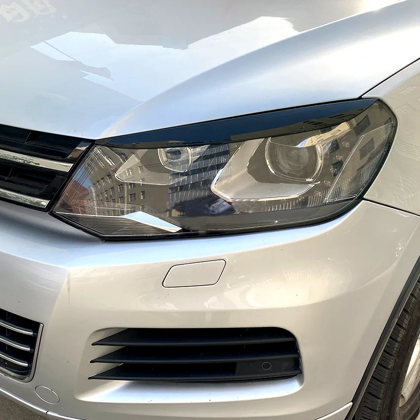 

For VW Volkswagen Touareg 2010-2018 Front Headlamp Eyebrow Car Sticker Eye Headlight Eyebrow Decoration Sticker Polo Modified