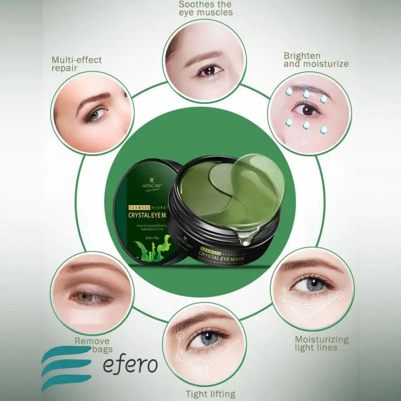 

=Moisturizer Seaweed Eye Mask 24K Golden Collagen Hyaluronic Acid Gel Eye Patch Anti-Aging Anti-Puffiness Eye Mask