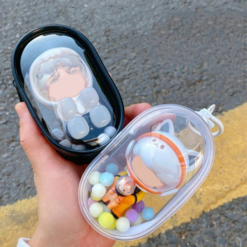 

Plush Doll Out Bag PVC Transparent Cotton Doll Transparent Display Pouch Clear Storage Case For Anime Cartoon Dolls