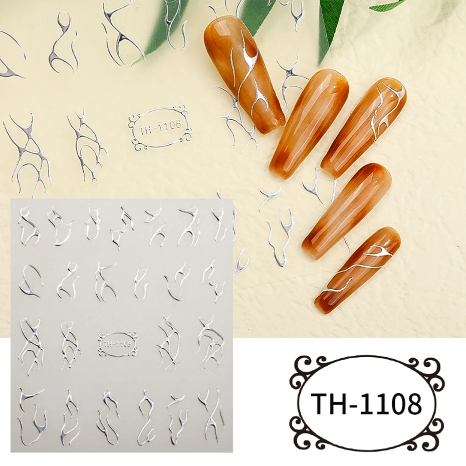 3D kolorowy atrament kwitnący marmurowe naklejki na paznokcie