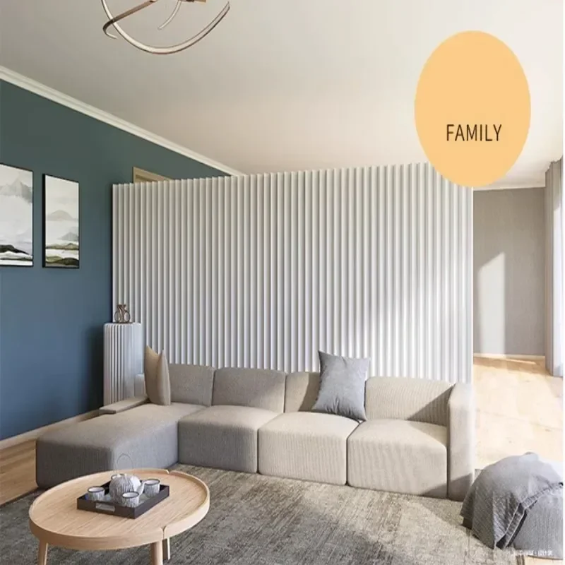New 2m Height Home Decor Retractable White Organ Paper Wall Screen Room Dividers Office Partition Removable Folding Baffle