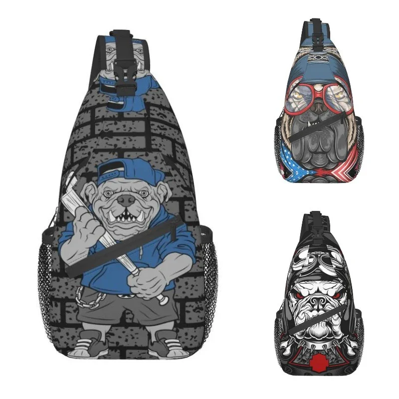 

Мужской рюкзак на ремне через плечо с изображением английского бульдога
