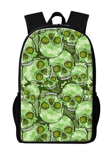 Cool Skull Backpacks for Girls Floral Unique School Bags Casual for Boys Bookbags College Students Multifunctional Backpacks