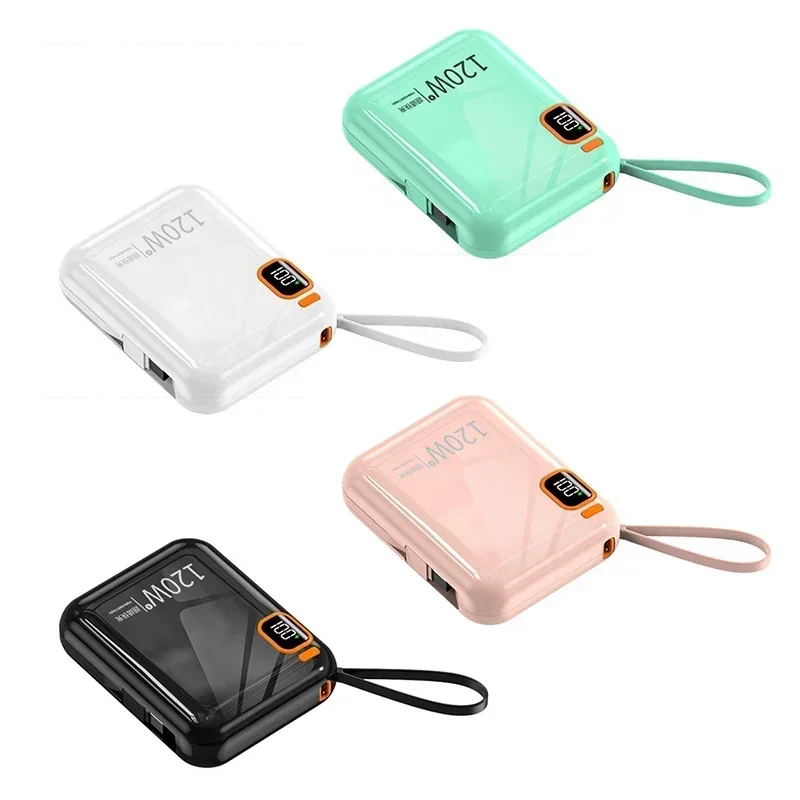 Xiaomi 50000mAh Power Bank 120w Detachable Usb To Type C Cable Two-way Fast Charger Mini Powerbank For Iphone Xiaomi Samsung 6